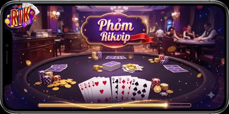 Phỏm Rikvip chơi bài đổi thưởng cực vui với nhiều phòng cược hấp dẫn